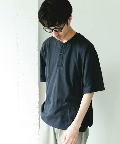 URBAN RESEARCH DOORS / アーバンリサーチ ドアーズ Tシャツ | TOMPKINS ヘンリーネック ショートスリーブ Tシャツ | 詳細2