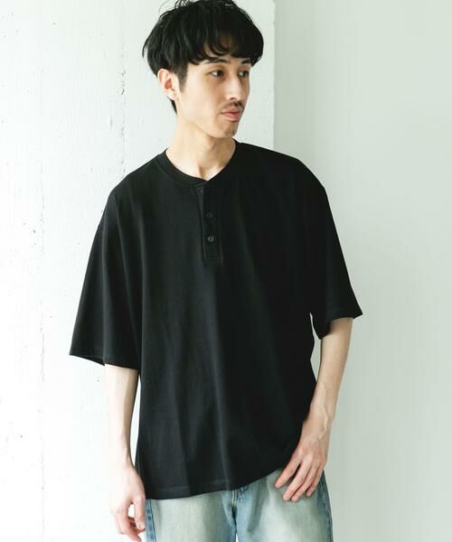 URBAN RESEARCH DOORS / アーバンリサーチ ドアーズ Tシャツ | TOMPKINS ヘンリーネック ショートスリーブ Tシャツ | 詳細9