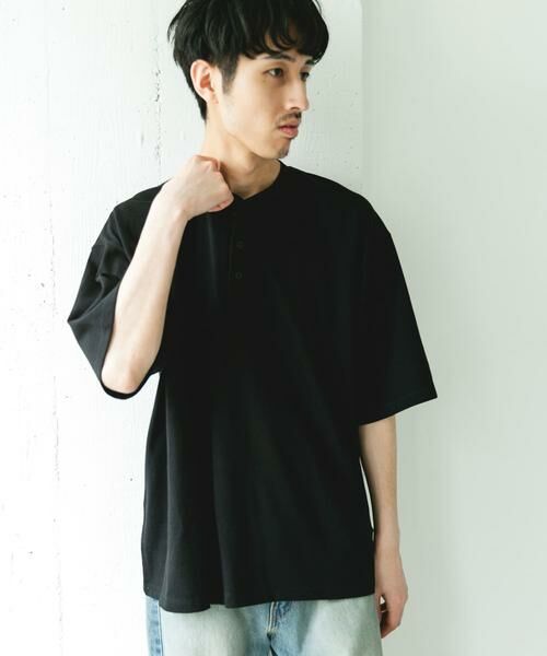 URBAN RESEARCH DOORS / アーバンリサーチ ドアーズ Tシャツ | TOMPKINS ヘンリーネック ショートスリーブ Tシャツ | 詳細11