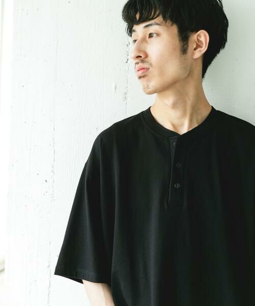 URBAN RESEARCH DOORS / アーバンリサーチ ドアーズ Tシャツ | TOMPKINS ヘンリーネック ショートスリーブ Tシャツ | 詳細12