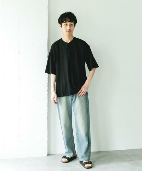 URBAN RESEARCH DOORS / アーバンリサーチ ドアーズ Tシャツ | TOMPKINS ヘンリーネック ショートスリーブ Tシャツ | 詳細13