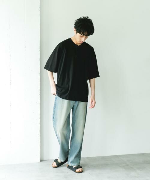 URBAN RESEARCH DOORS / アーバンリサーチ ドアーズ Tシャツ | TOMPKINS ヘンリーネック ショートスリーブ Tシャツ | 詳細14
