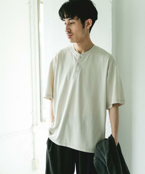URBAN RESEARCH DOORS / アーバンリサーチ ドアーズ Tシャツ | TOMPKINS ヘンリーネック ショートスリーブ Tシャツ | 詳細17