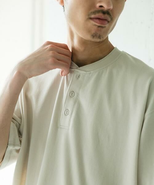URBAN RESEARCH DOORS / アーバンリサーチ ドアーズ Tシャツ | TOMPKINS ヘンリーネック ショートスリーブ Tシャツ | 詳細21