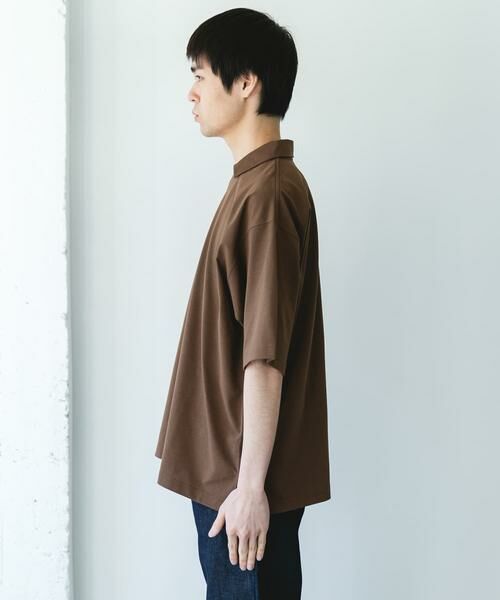 URBAN RESEARCH DOORS / アーバンリサーチ ドアーズ Tシャツ | 『吸水速乾/防シワ/抗ピリング/UVカット/イージーケア』DRYMIX Vネック ポロカラー ショートスリーブ Tシャツ | 詳細6