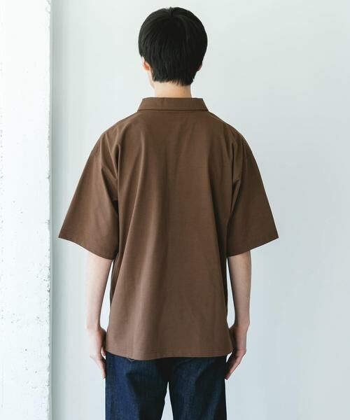 URBAN RESEARCH DOORS / アーバンリサーチ ドアーズ Tシャツ | 『吸水速乾/防シワ/抗ピリング/UVカット/イージーケア』DRYMIX Vネック ポロカラー ショートスリーブ Tシャツ | 詳細7
