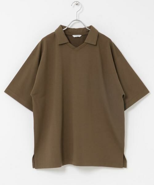 URBAN RESEARCH DOORS / アーバンリサーチ ドアーズ Tシャツ | 『吸水速乾/防シワ/抗ピリング/UVカット/イージーケア』DRYMIX Vネック ポロカラー ショートスリーブ Tシャツ | 詳細8
