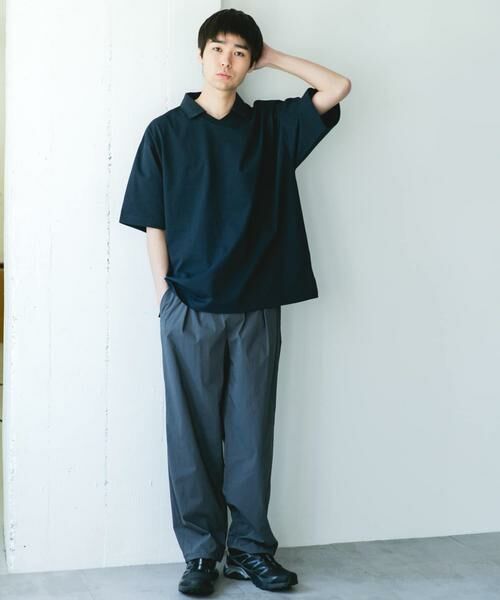 URBAN RESEARCH DOORS / アーバンリサーチ ドアーズ Tシャツ | 『吸水速乾/防シワ/抗ピリング/UVカット/イージーケア』DRYMIX Vネック ポロカラー ショートスリーブ Tシャツ | 詳細14