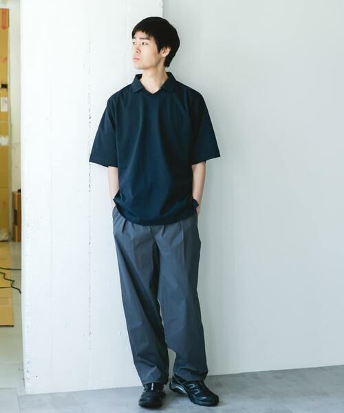 URBAN RESEARCH DOORS / アーバンリサーチ ドアーズ Tシャツ | 『吸水速乾/防シワ/抗ピリング/UVカット/イージーケア』DRYMIX Vネック ポロカラー ショートスリーブ Tシャツ | 詳細15