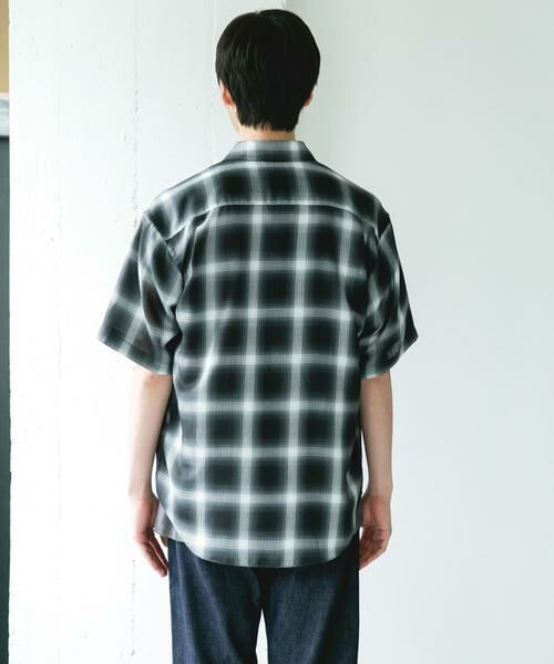 URBAN RESEARCH DOORS / アーバンリサーチ ドアーズ シャツ・ブラウス | オンブレチェック レギュラーカラーショートスリーブシャツ | 詳細8