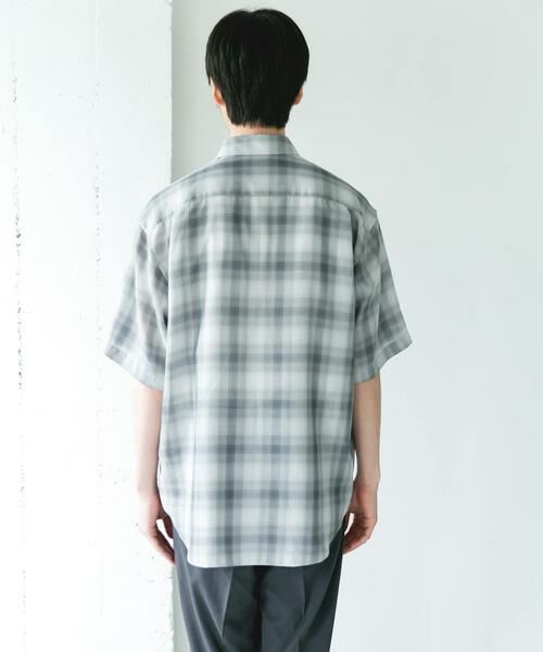 URBAN RESEARCH DOORS / アーバンリサーチ ドアーズ シャツ・ブラウス | オンブレチェック レギュラーカラーショートスリーブシャツ | 詳細22