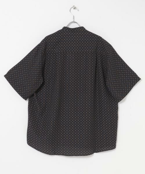 URBAN RESEARCH DOORS / アーバンリサーチ ドアーズ シャツ・ブラウス | バンドカラーショートスリーブ 総柄シャツ | 詳細24