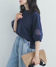 URBAN RESEARCH DOORS / アーバンリサーチ ドアーズ Tシャツ | 異素材ドッキングスリーブプルオーバー