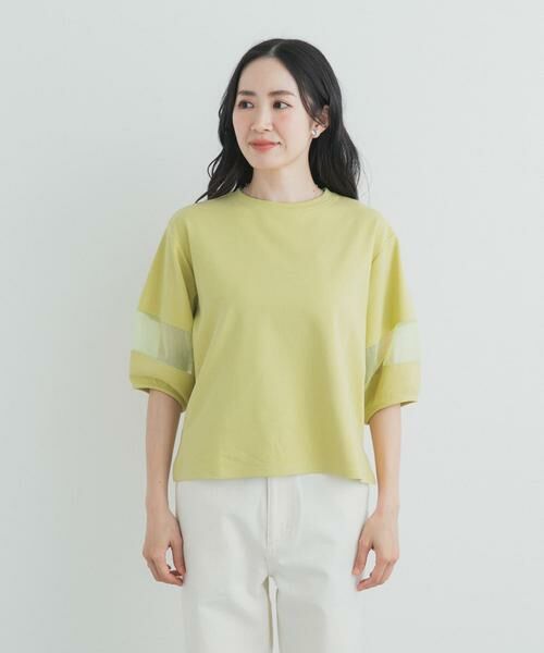 URBAN RESEARCH DOORS / アーバンリサーチ ドアーズ Tシャツ | 異素材ドッキングスリーブプルオーバー | 詳細7