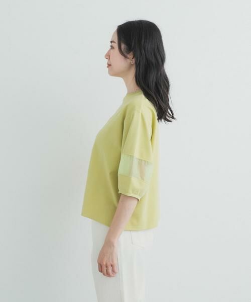 URBAN RESEARCH DOORS / アーバンリサーチ ドアーズ Tシャツ | 異素材ドッキングスリーブプルオーバー | 詳細8