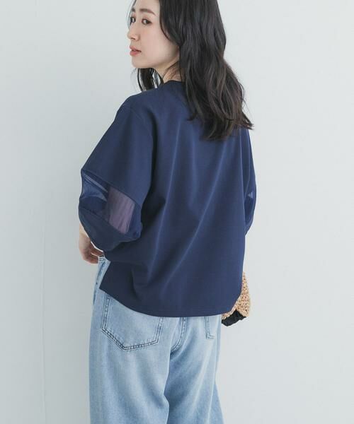 URBAN RESEARCH DOORS / アーバンリサーチ ドアーズ Tシャツ | 異素材ドッキングスリーブプルオーバー | 詳細15