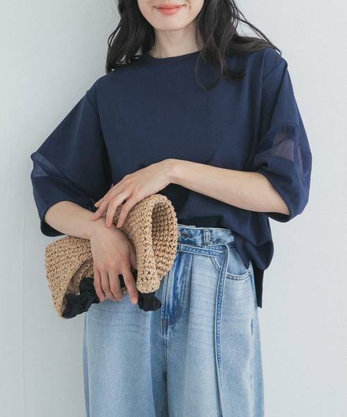 URBAN RESEARCH DOORS / アーバンリサーチ ドアーズ Tシャツ | 異素材ドッキングスリーブプルオーバー | 詳細16