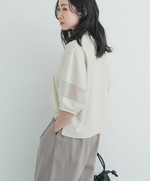 URBAN RESEARCH DOORS / アーバンリサーチ ドアーズ Tシャツ | 異素材ドッキングスリーブプルオーバー | 詳細24
