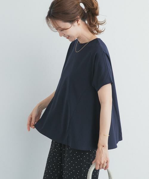 URBAN RESEARCH DOORS / アーバンリサーチ ドアーズ Tシャツ | サイドフレアプルオーバー（ネイビー）