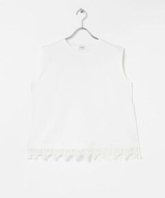 URBAN RESEARCH DOORS / アーバンリサーチ ドアーズ Tシャツ | 裾レースノースリーブプルオーバー