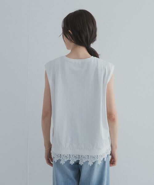 URBAN RESEARCH DOORS / アーバンリサーチ ドアーズ Tシャツ | 裾レースノースリーブプルオーバー | 詳細10