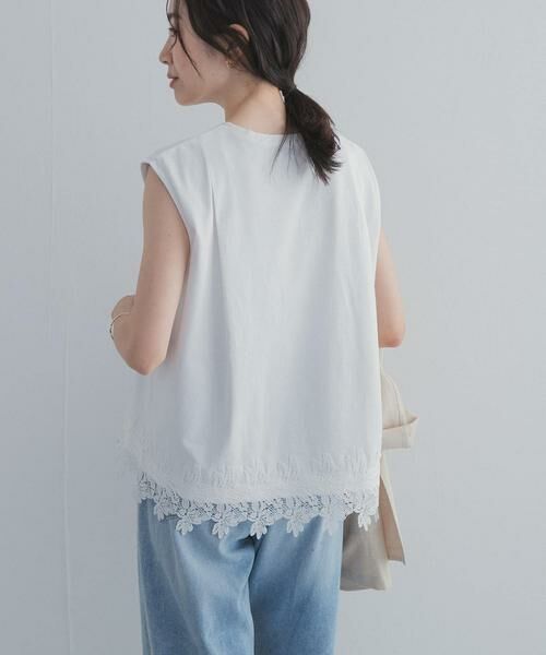 URBAN RESEARCH DOORS / アーバンリサーチ ドアーズ Tシャツ | 裾レースノースリーブプルオーバー | 詳細3