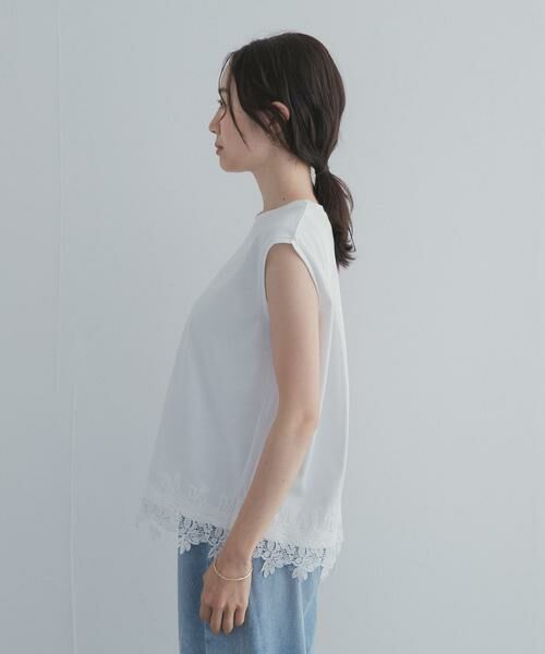 URBAN RESEARCH DOORS / アーバンリサーチ ドアーズ Tシャツ | 裾レースノースリーブプルオーバー | 詳細9