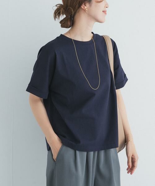 URBAN RESEARCH DOORS / アーバンリサーチ ドアーズ Tシャツ | 『UR TECH』コットンロールスリーブプルオーバー | 詳細1