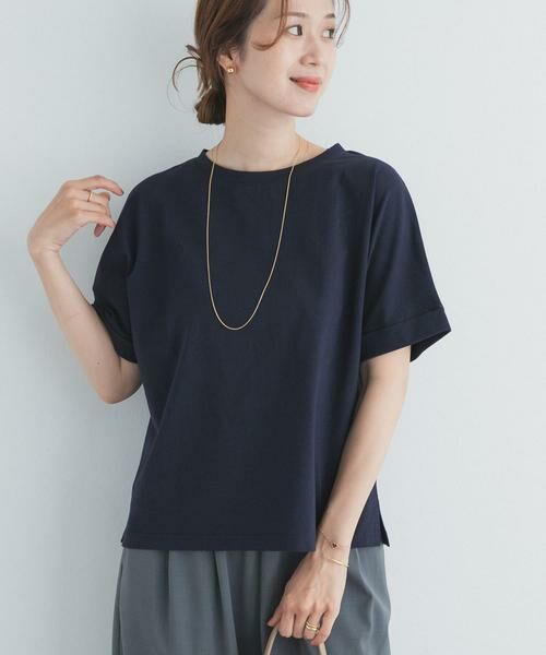 URBAN RESEARCH DOORS / アーバンリサーチ ドアーズ Tシャツ | 『UR TECH』コットンロールスリーブプルオーバー | 詳細2