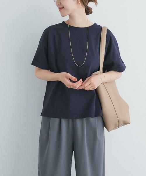 URBAN RESEARCH DOORS / アーバンリサーチ ドアーズ Tシャツ | 『UR TECH』コットンロールスリーブプルオーバー | 詳細4