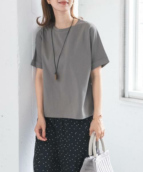 URBAN RESEARCH DOORS / アーバンリサーチ ドアーズ Tシャツ | 『UR TECH』コットンロールスリーブプルオーバー（ベージュ系その他）