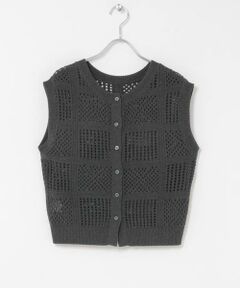 URBAN RESEARCH DOORS / アーバンリサーチ ドアーズ ニット・セーター | 『WEB限定』2WAYクロシェノースリーブニット