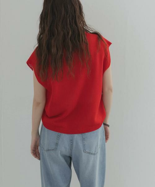 URBAN RESEARCH DOORS / アーバンリサーチ ドアーズ ニット・セーター | 『WEB限定』フレンチスリーブポロニット | 詳細6
