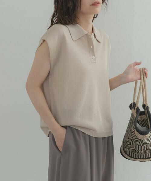 URBAN RESEARCH DOORS / アーバンリサーチ ドアーズ ニット・セーター | 『WEB限定』フレンチスリーブポロニット | 詳細28