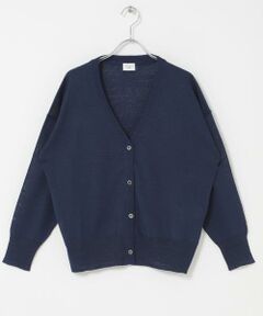 URBAN RESEARCH DOORS / アーバンリサーチ ドアーズ カーディガン・ボレロ | リネン混Vネックショートカーディガン