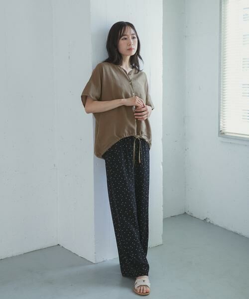 URBAN RESEARCH DOORS / アーバンリサーチ ドアーズ シャツ・ブラウス | リネンフレンチスリーブドロストブラウス | 詳細18