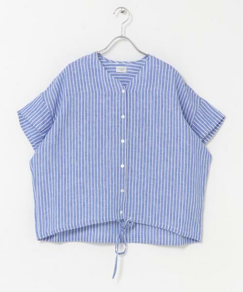 URBAN RESEARCH DOORS / アーバンリサーチ ドアーズ シャツ・ブラウス | リネンフレンチスリーブドロストブラウス | 詳細25