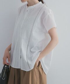 URBAN RESEARCH DOORS / アーバンリサーチ ドアーズ シャツ・ブラウス | コットンレース切替ブラウス