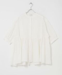 URBAN RESEARCH DOORS / アーバンリサーチ ドアーズ シャツ・ブラウス | 『UR TECH』コットン切替ギャザーブラウス