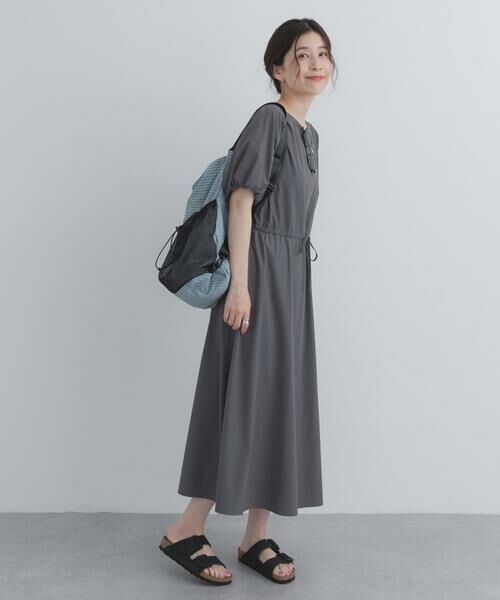 URBAN RESEARCH DOORS / アーバンリサーチ ドアーズ ワンピース | 撥水ウエストドロストワンピース | 詳細16