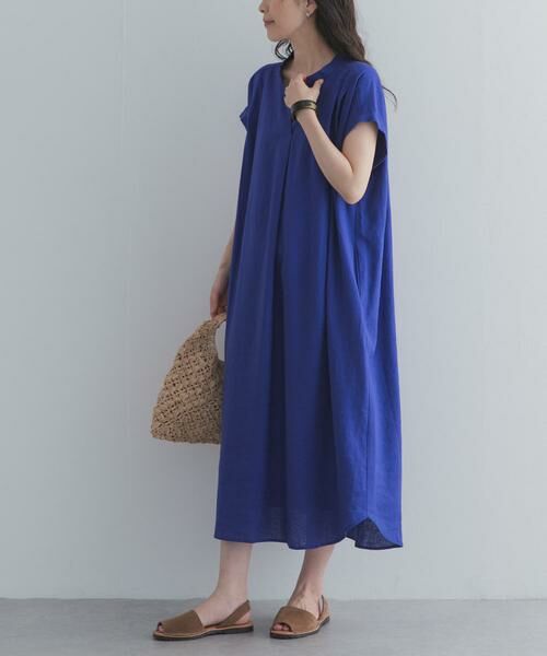 URBAN RESEARCH DOORS / アーバンリサーチ ドアーズ ワンピース | リネンレーヨンスキッパーフレンチワンピース | 詳細4