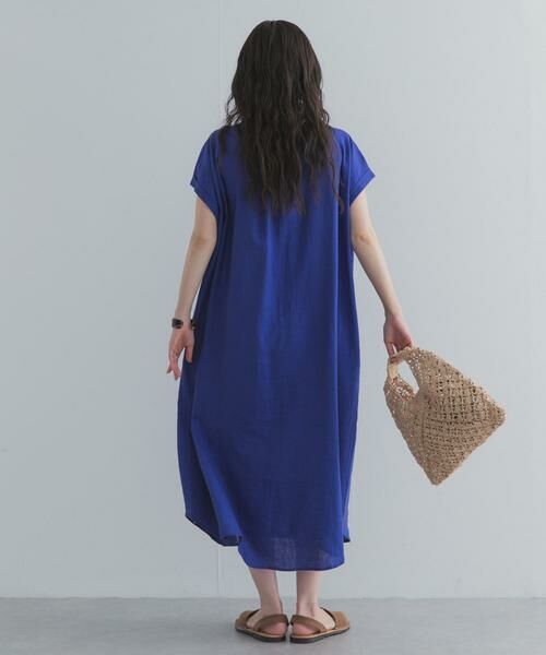 URBAN RESEARCH DOORS / アーバンリサーチ ドアーズ ワンピース | リネンレーヨンスキッパーフレンチワンピース | 詳細5