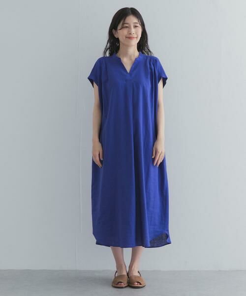 URBAN RESEARCH DOORS / アーバンリサーチ ドアーズ ワンピース | リネンレーヨンスキッパーフレンチワンピース | 詳細8