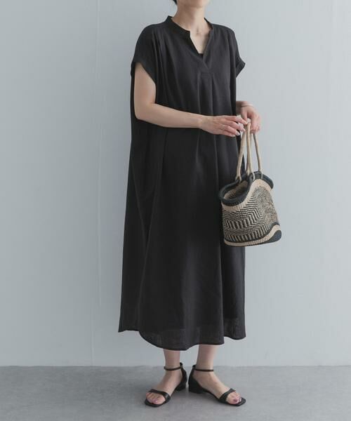 URBAN RESEARCH DOORS / アーバンリサーチ ドアーズ ワンピース | リネンレーヨンスキッパーフレンチワンピース | 詳細13