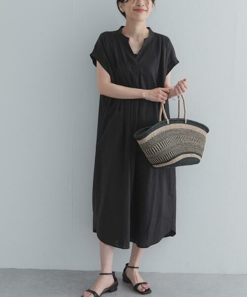 URBAN RESEARCH DOORS / アーバンリサーチ ドアーズ ワンピース | リネンレーヨンスキッパーフレンチワンピース | 詳細14
