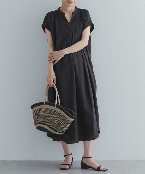 URBAN RESEARCH DOORS / アーバンリサーチ ドアーズ ワンピース | リネンレーヨンスキッパーフレンチワンピース | 詳細15