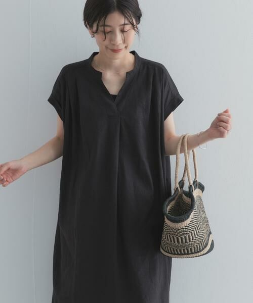 URBAN RESEARCH DOORS / アーバンリサーチ ドアーズ ワンピース | リネンレーヨンスキッパーフレンチワンピース | 詳細17