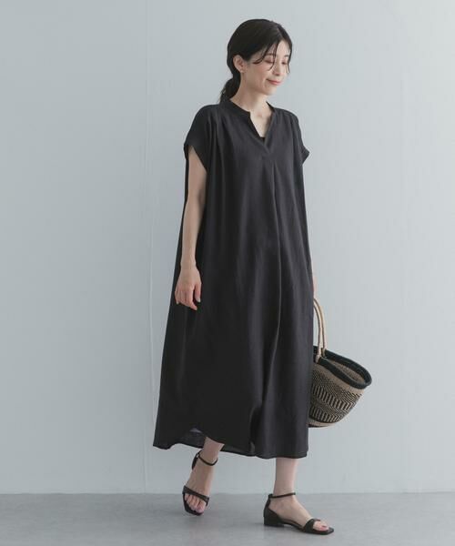 URBAN RESEARCH DOORS / アーバンリサーチ ドアーズ ワンピース | リネンレーヨンスキッパーフレンチワンピース | 詳細18