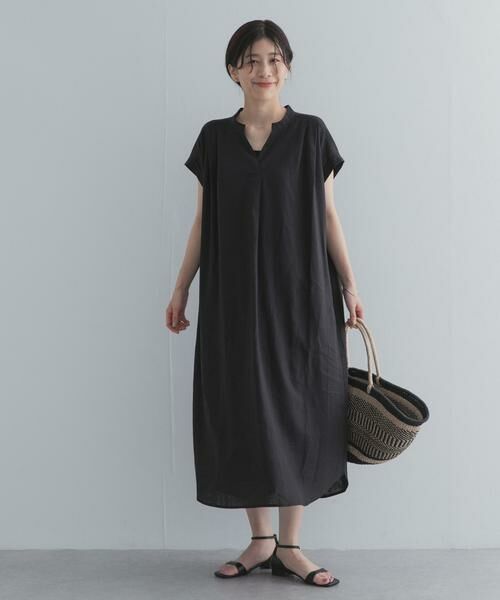 URBAN RESEARCH DOORS / アーバンリサーチ ドアーズ ワンピース | リネンレーヨンスキッパーフレンチワンピース | 詳細19