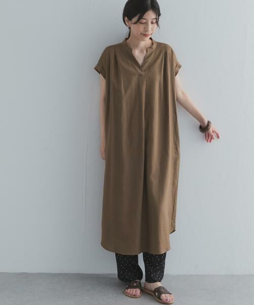 URBAN RESEARCH DOORS / アーバンリサーチ ドアーズ ワンピース | リネンレーヨンスキッパーフレンチワンピース | 詳細23